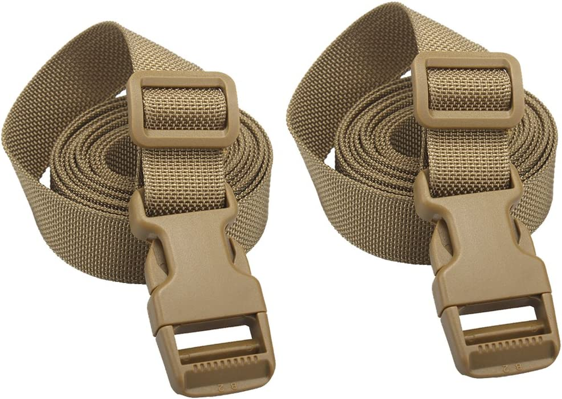 XTACER 1" Molle Backpack Accessory Strap Small Belt Luggage Straps Cover Strap Sleeping Bag Strap with Buckle