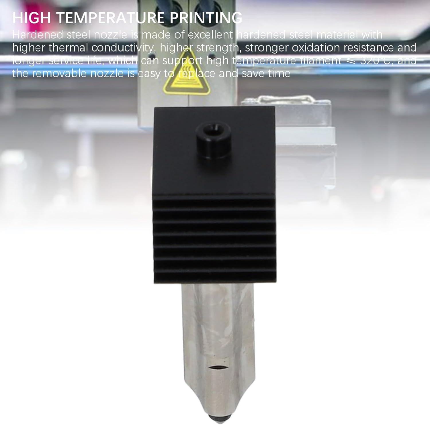 3D Printer Hotend Kit for Lab A1 A1 Mini, Upgrade Heater Block 3D Printer Part with Removable Hardened Steel 0.2Mm / 0.4Mm Nozzle & High Temperature Resistant Silicone image number 1