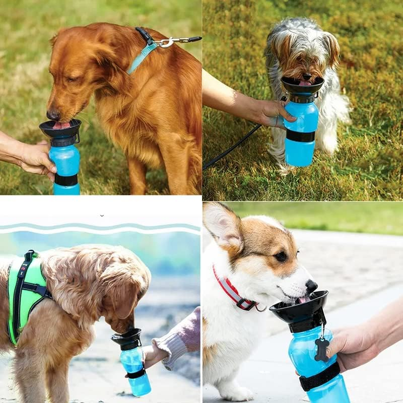 500ML Dog Cat Water Drinking Bottle Detachable Travel Cup Portable Pet Feeder - Durable PP+PE Material, Leakproof Design, Ideal for Dogs and Cats, Easy Squeeze-And-Release Mechanism image number 5