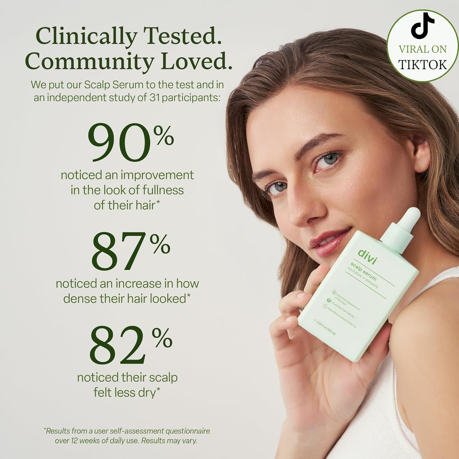 Divi Hair Scalp Serum for Women and Men - Revitalize and Balance Your Scalp - Improves Appearance of Thinning Hair, Nourishes the Scalp and Helps Remove Product and Oil Buildup, 100Ml image number 1