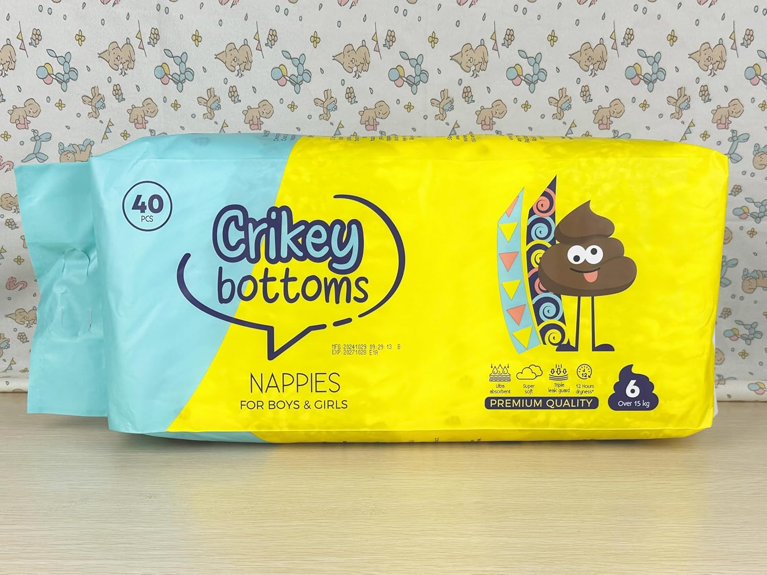 Premium Quality Nappies for Boys & Girls, Size 6, over 15Kg, Pack of 40, Ultra Absorbing image number 1