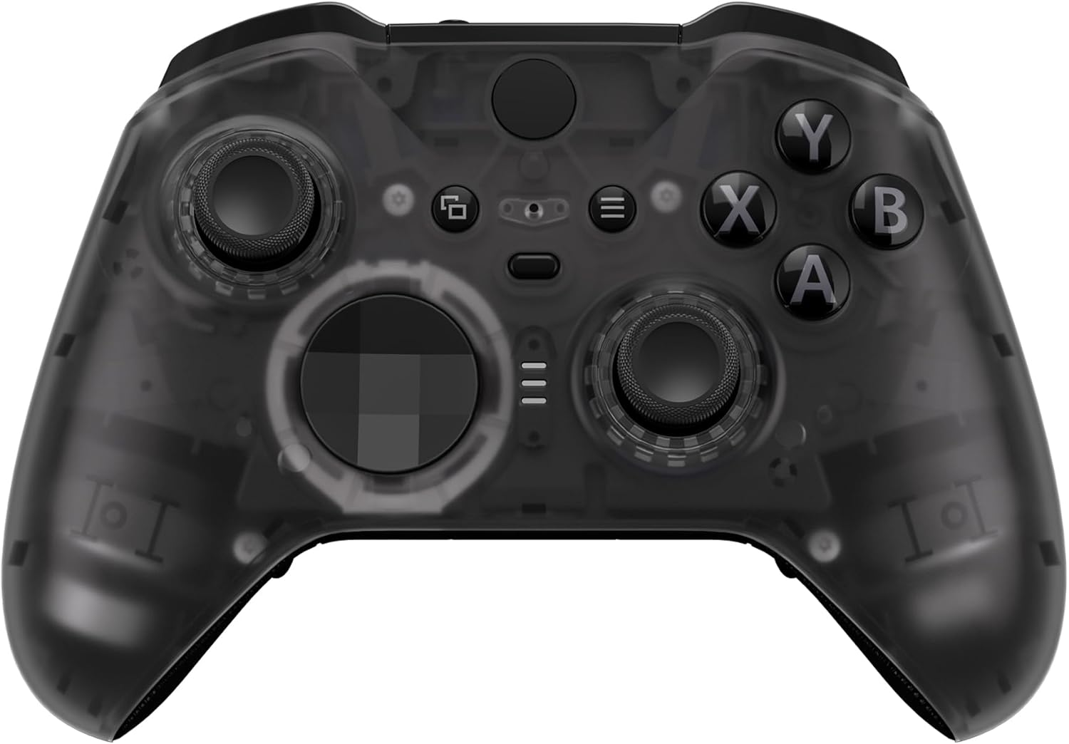 Extremerate Clear Blue Replacement Faceplate Cover for Xbox One Elite Controller Series 2 (Model 1797), Custom DIY Front Housing Shell Case & Accent Rings for Xbox Elite Series 2 Core Controller