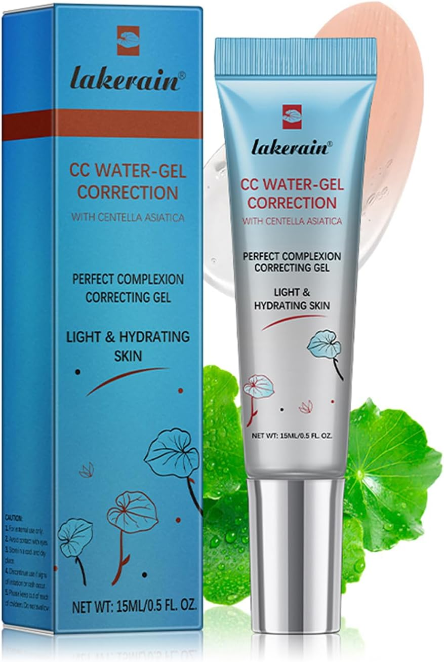 CC Brighten Correction Cream with Centella SPF 25 for Women - 0.5 Oz/15Ml - Lightweight Hydration - Soothe & Moisturize - Adjust Skin Tone (Purple)