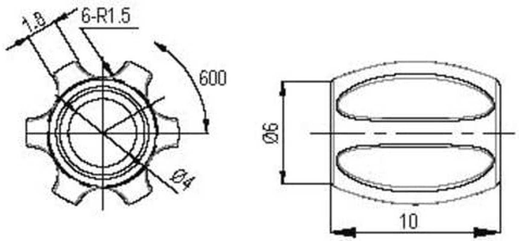 JAG Wire CHA116 Mini Tube Tops Red, 6 Pieces image number 1