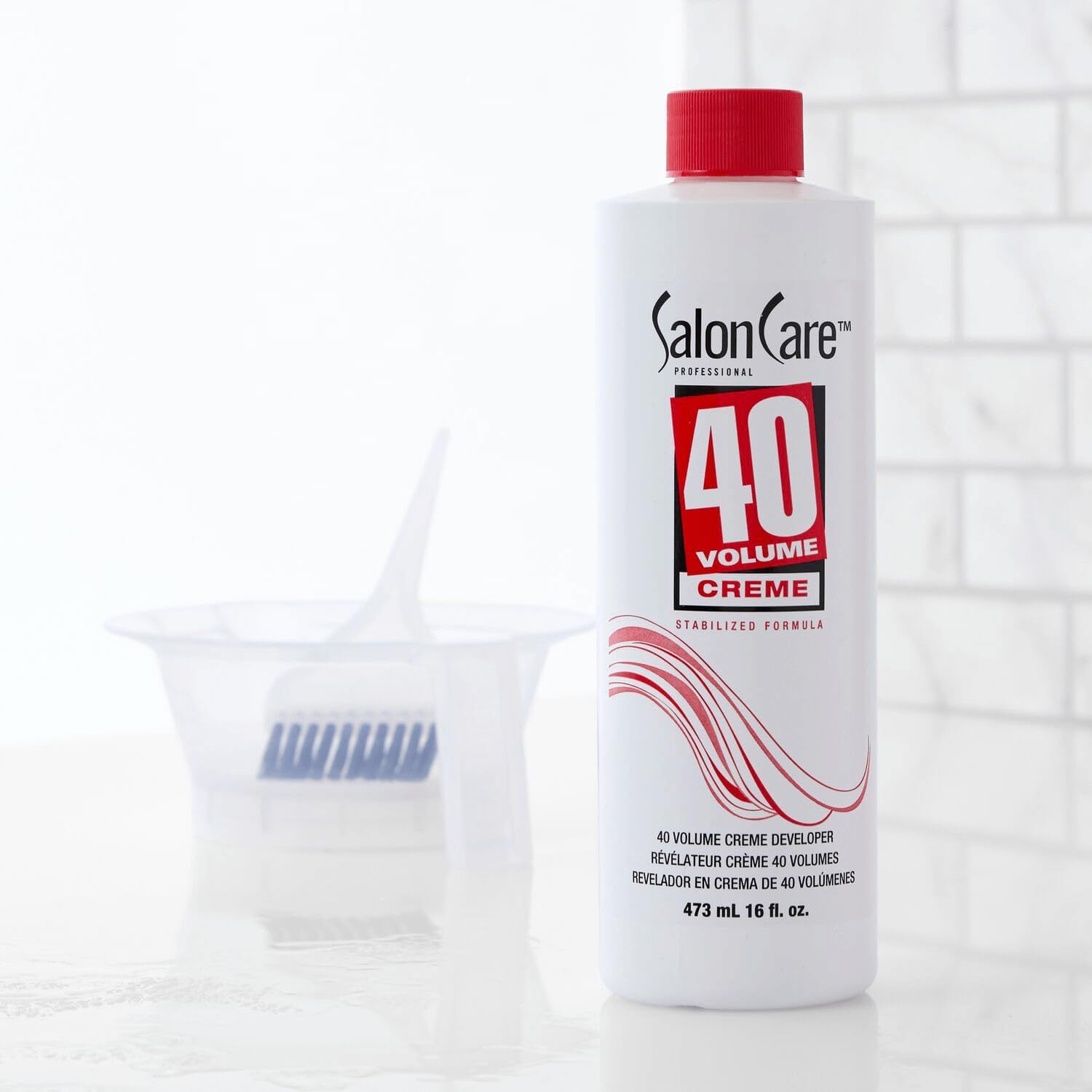 (470Ml) - Salon Care 40 Volume Creme Developer image number 5