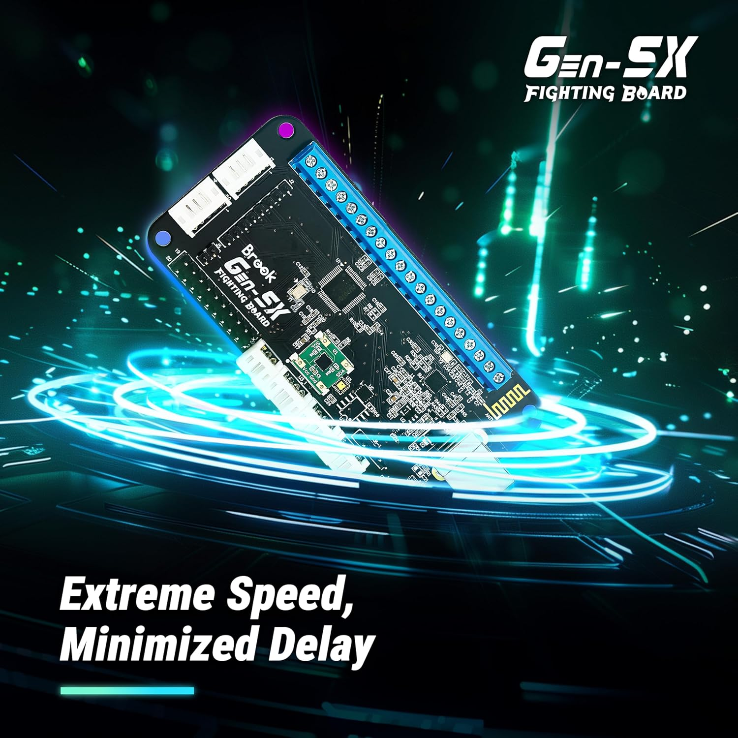 Brook Gaming Gen5X Fighting Board with Sticker- Ultimate Multi-Platform Supports PS5, XB Series, XS, Switch and PC - Lightning-Fast Response Times for Fighting Gaming image number 2