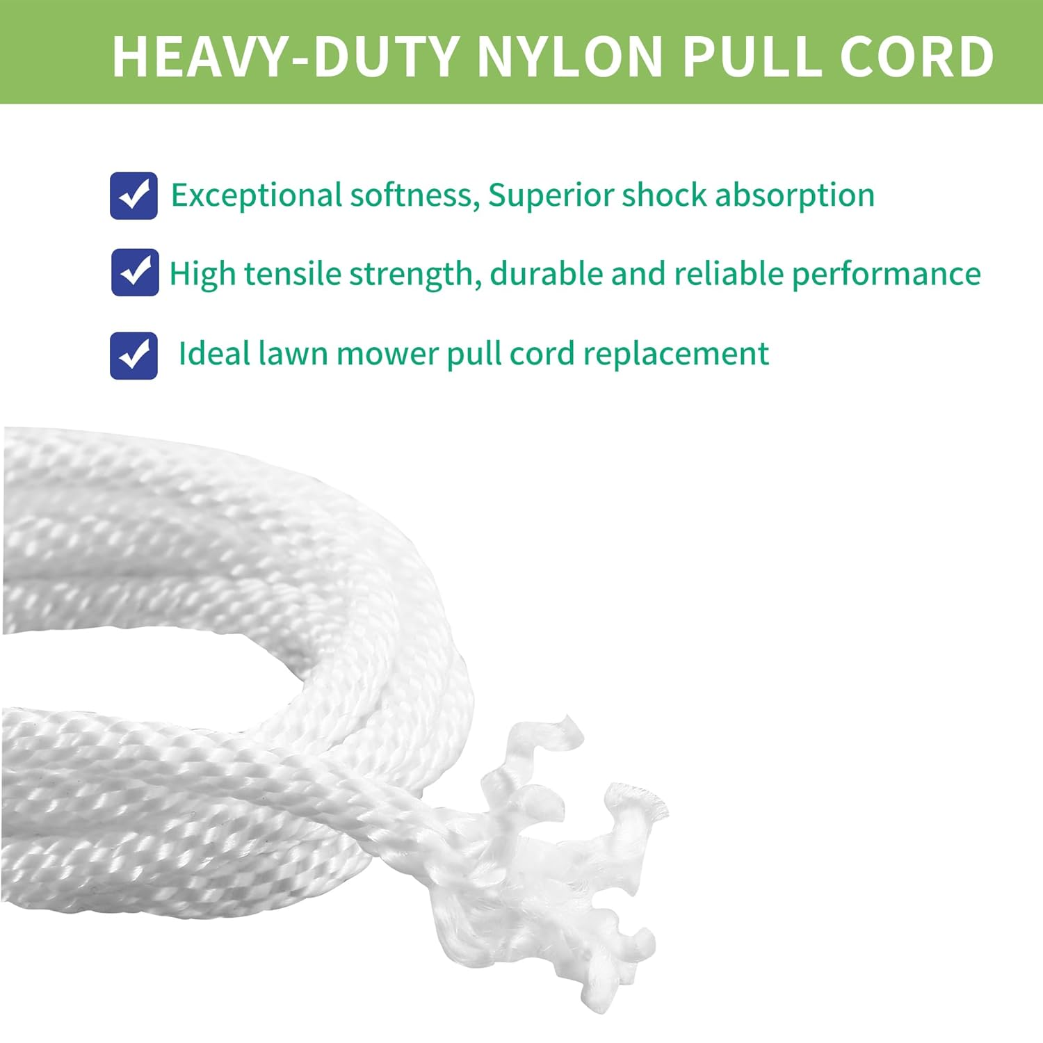 4-Pack Pull Cord 3.9 Ft with Recoil Starter Handle, 4.0Mm Pull Start Rope Fit for Honda GX160 GX200 GX240 GX270 GX340 GX390, Pull Starter for Lawn Mower, String Trimmer, Generators, Small Engines