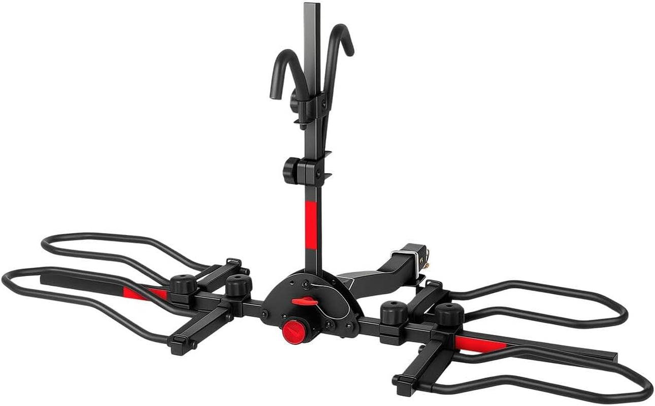 AUSWAY 2 Ebike Rack Bicycle Carrier Hitch Rear Mount Platform Mountain Bike Storage Holder Foldable Stand for Vehicle Car SUV Max Lord 73KG image number 4