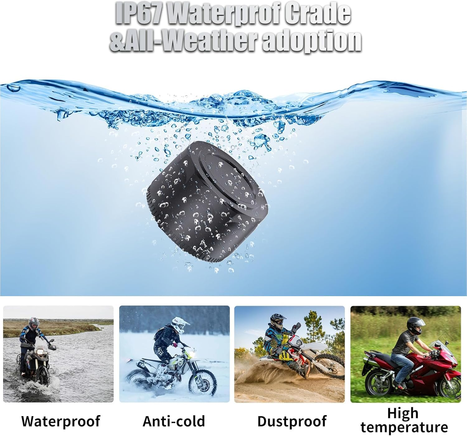 Motorcycle TPMS Tyre Pressure Monitoring System, App Control, Wireless Tyre Pressure and Temperature Detector, Bluetooth 5.0, Supports Ios and Android, with 2 External Sensors image number 1