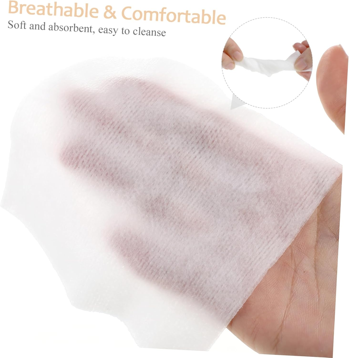 GARVALON Makeup Remover Pads Face Cleaner Pads 400Pcs 10X10Cm Non-Woven Fabric Single Use for Facial Makeup Removal Suitable for Sensitive Skin image number 3