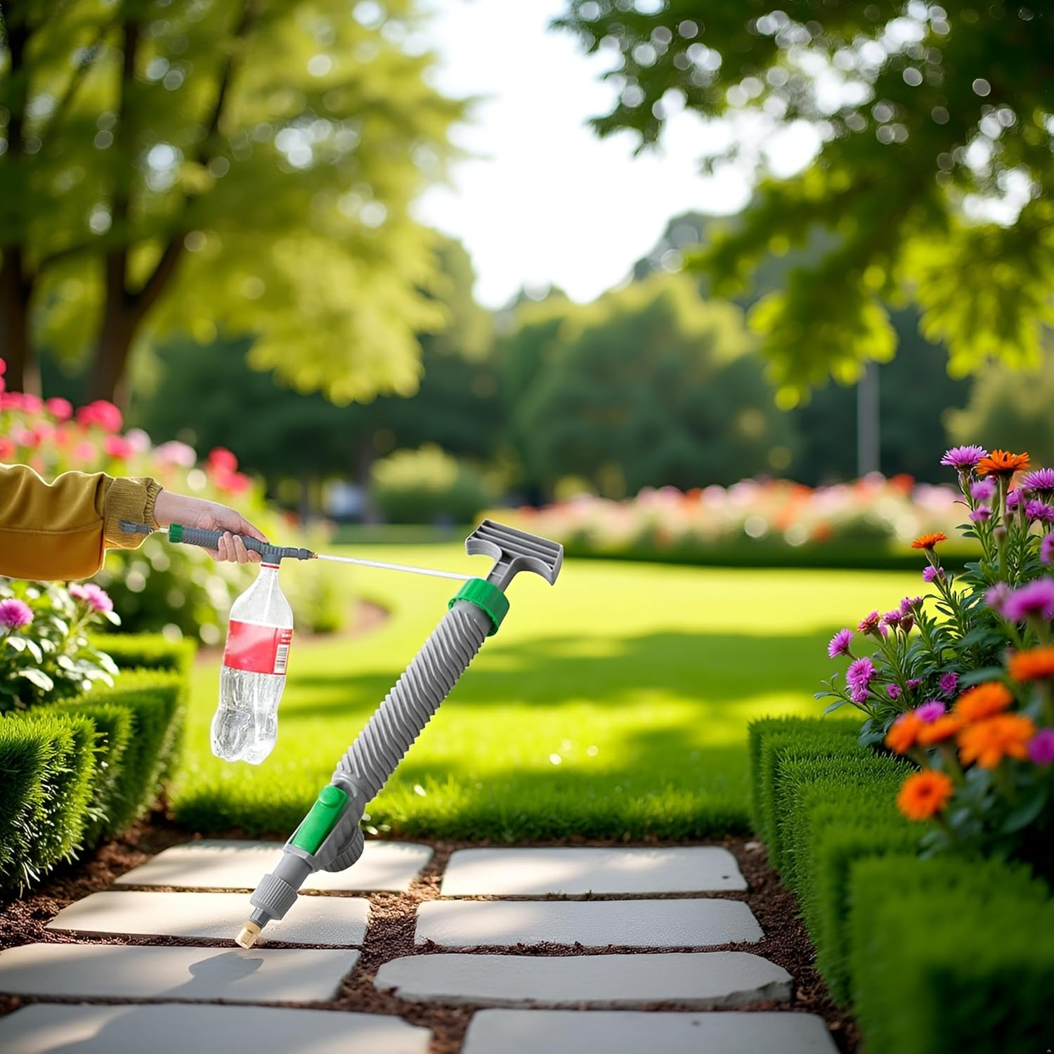 Handheld Sprayer - High Pressure Air Pump Manual Sprayer with Adjustable Nozzle - Home Lawn Garden Sprayer