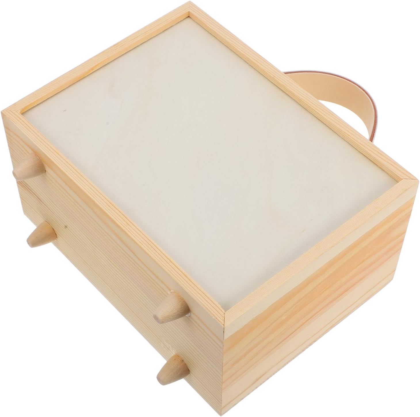 Multipurpose Wooden Jewelry Boxes Handle for Chocolates Snack Box Craft Storage Diy Painting image number 3