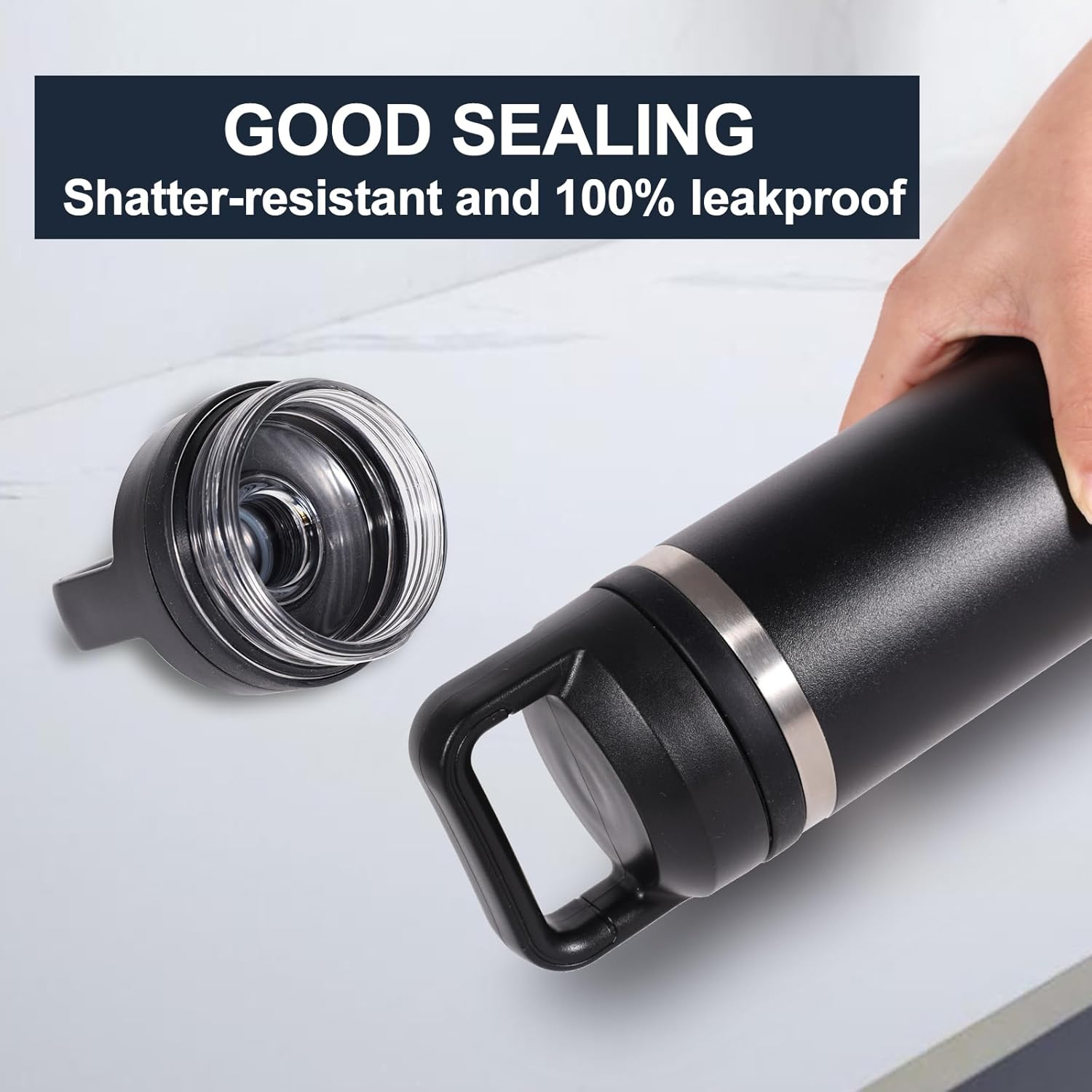 Screw Top Lid Replacement for YETI Rambler Bottle 18/26/36/46/64Oz，Compatible with YETI Chug Cap Replacement Lids，Leak-Proof, Durable & Dishwasher-Safe，1 Pack (1)