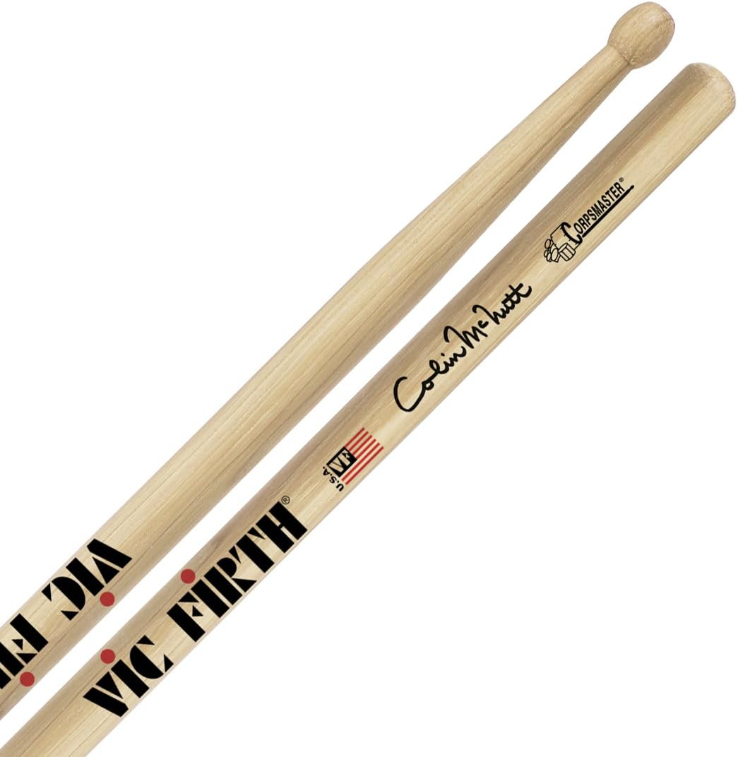 Vic Firth - Corpsmaster&reg; Signature Series Snare Drumsticks - Jeff Queen - Wood Tip