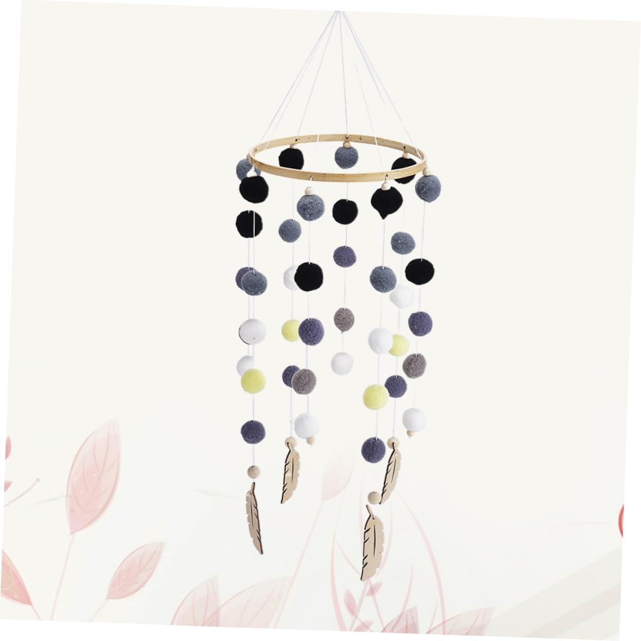 Hairball String Pendant Wall Hanging Decor Grey Adorable Livingroom Hangings Wall Ornament for Home Shop for Cottagecore Decor image number 6