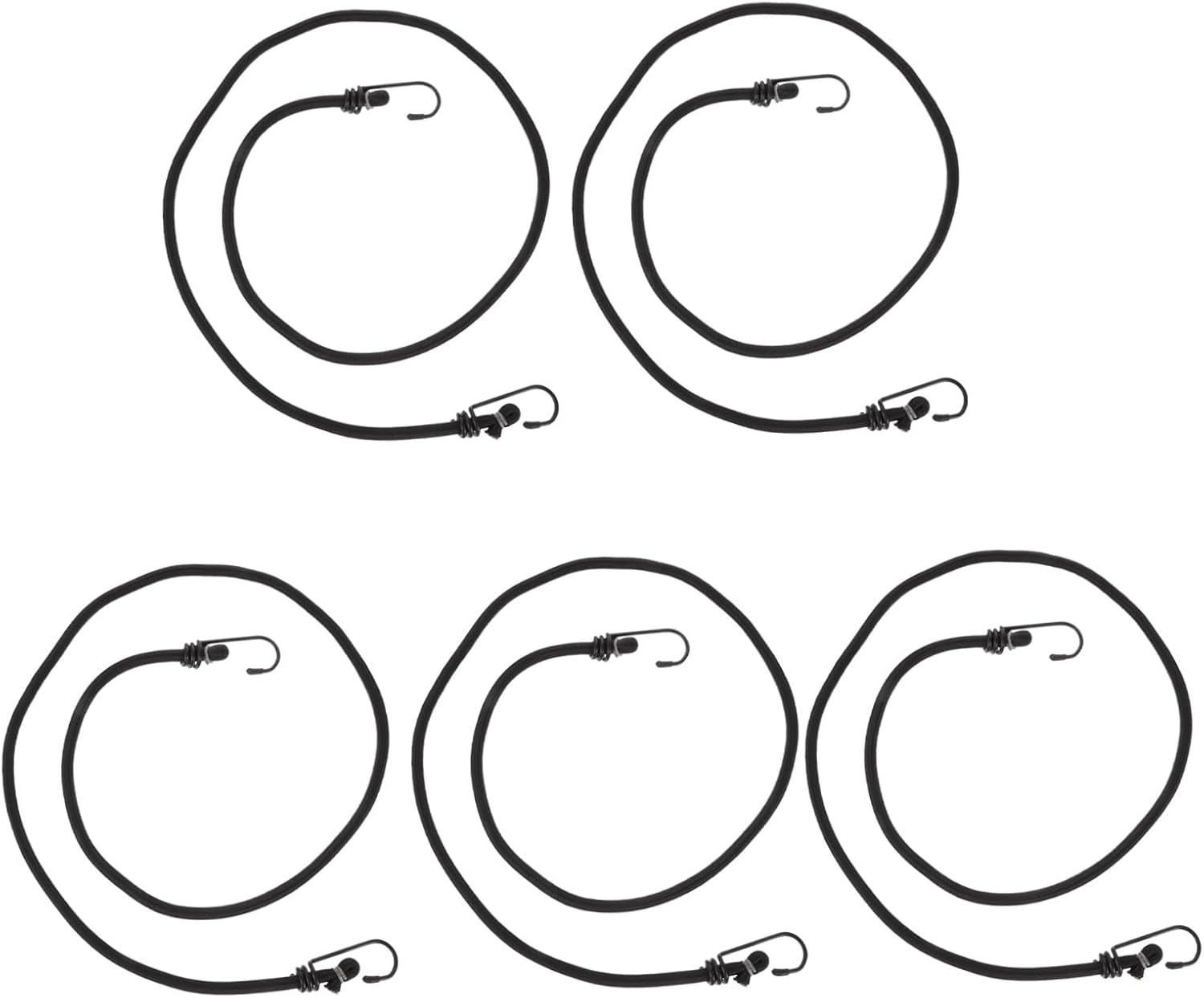 OSALADI 5Pcs Bicycle Luggage Straps Binding Belt Elastic Cord for Luggage Tightening Rope Hook Cycling Accessories image number 1