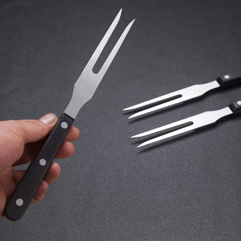 2 Pcs Carving Forks,Stainless Steel Carving Fork Barbecue Fork BBQ Tools,Anti-Fatigue Handle,Meat Forks for Kitchen Barbecue Grilling (11 Inch) image number 4
