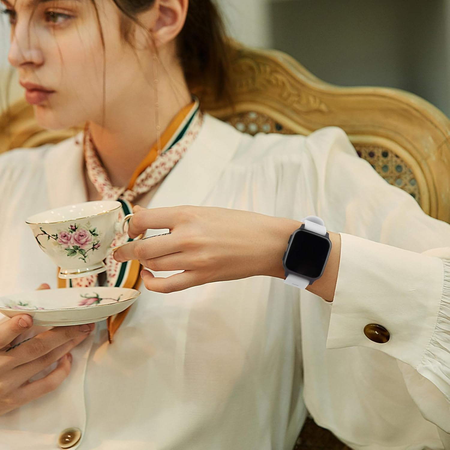 3 Pack Sport Bands for Garmin Vivoactive 5 Bands/Vivoactive 3 Bands, 20Mm Soft Silicone Wristband Straps for Garmin Forerunner 245/245 Music Band image number 2