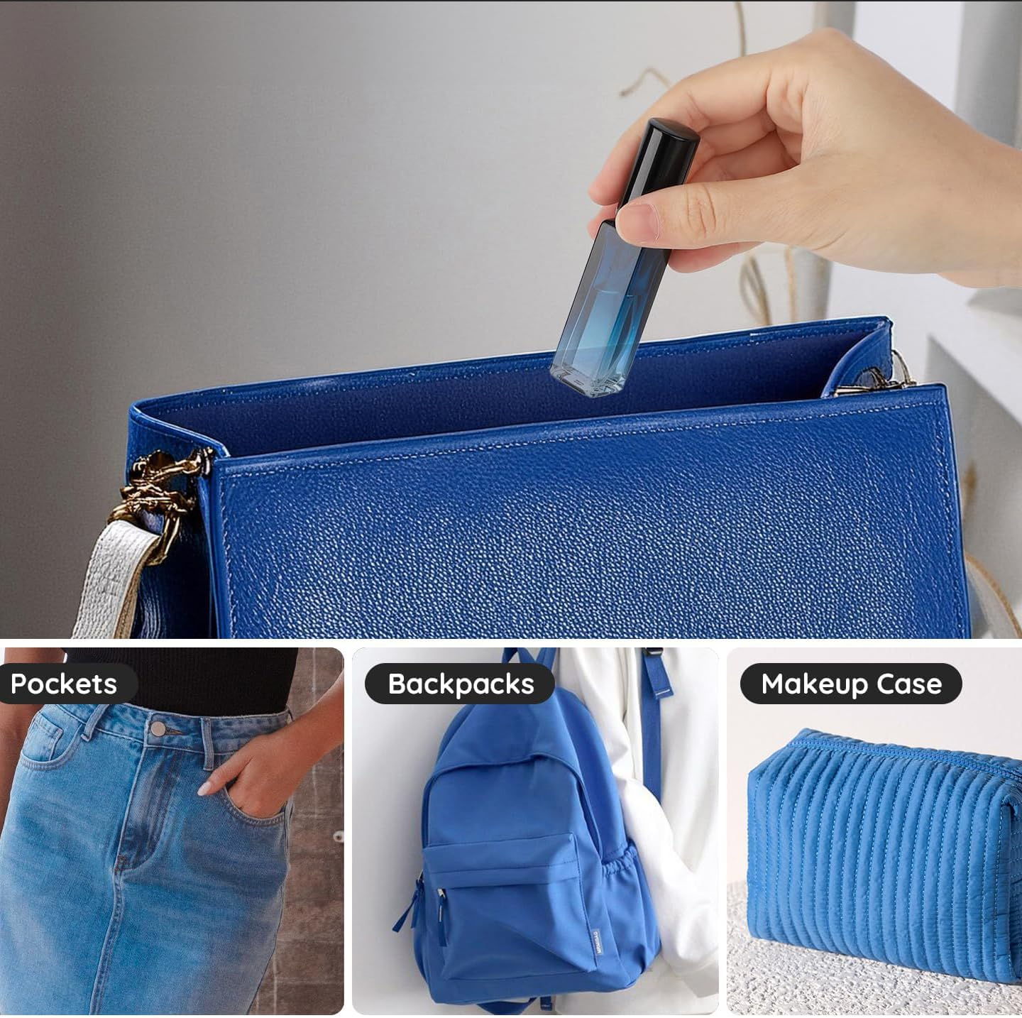 Weenwill Perfume Atomiser, Pack of 6 Mini Perfume Atomisers for Travel, Portable Perfume Atomiser, Refillable, Empty, Atomiser Perfume Spray Bottle, Perfume Sprayer for Travel Men and Women image number 5