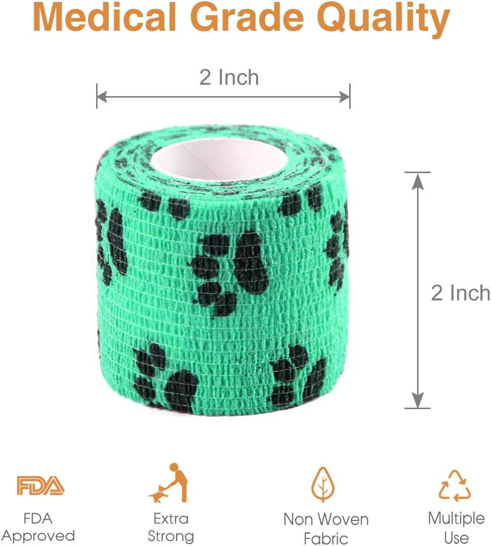 AUPCON Self Adhesive Bandage Wrap Vet Wrap Cohesive Bandages Bulk Dogs Self Adherent Wrap Non-Woven for Pet Animals & Ankle Sprains & Swelling image number 4