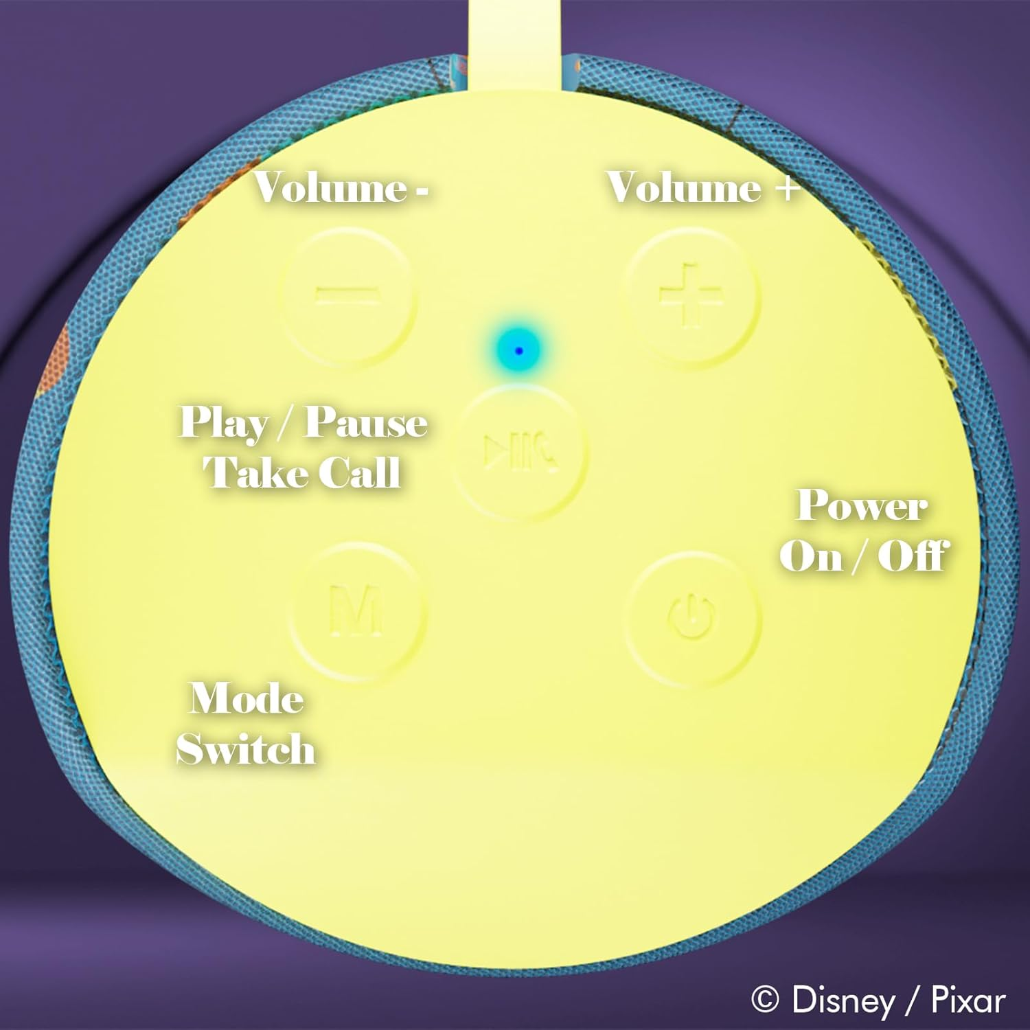 Disney/Pixar&rsquo;S inside Out 2 Bluetooth Speaker- Splashproof Wireless Speaker W/ 3 Hrs Playtime/Sd Slot/Fm Radio- inside Out 2 Gifts for Women, Men and All Fans (Anxiety + Joy) - Inside Out 2 Cast image number 5