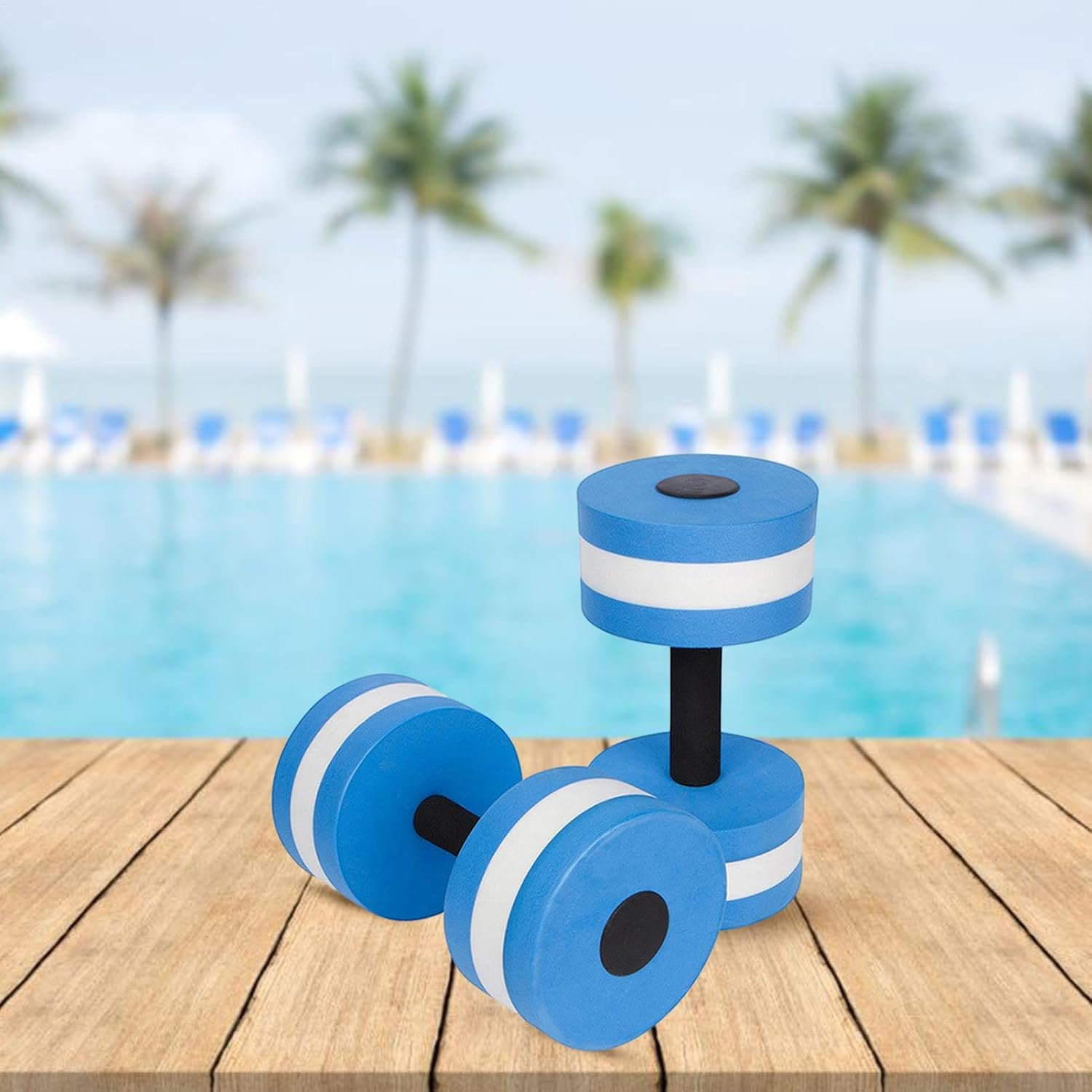 Water Aerobics Weights - Water Exercise Set, Water Dumbbells EVA Foam Floating Water Weights | Exercise Dumbbells Aqua Dumbbells Multifunctional Lightweight Portable for Workout Women, Men, Boys