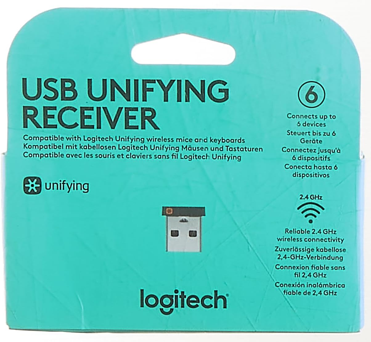 Logitech USB Unifying Receiver - Black image number 3