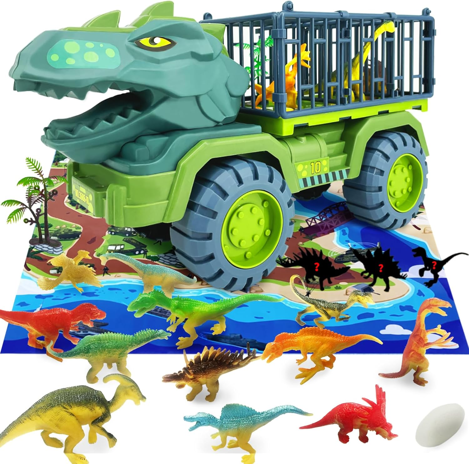Dinosaur Truck Toy for Kids 3-7, Vehicle Carrier Car Toys with Dino Figures & Play Mat, Fun Toy Set Gifted for Boys and Girls, Exciting Adventures Await! image number 5