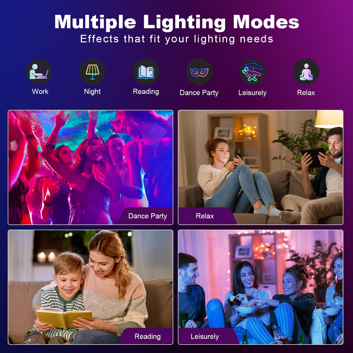 Koalakraft Smart LED Downlight 90Mm - Color Changing Downlights with APP & Voice Control, Wifi Bluetooth LED down Lights for Ceiling, Music Sync Smart LED Downlight, Energy-Efficient Recessed Lighting image number 4