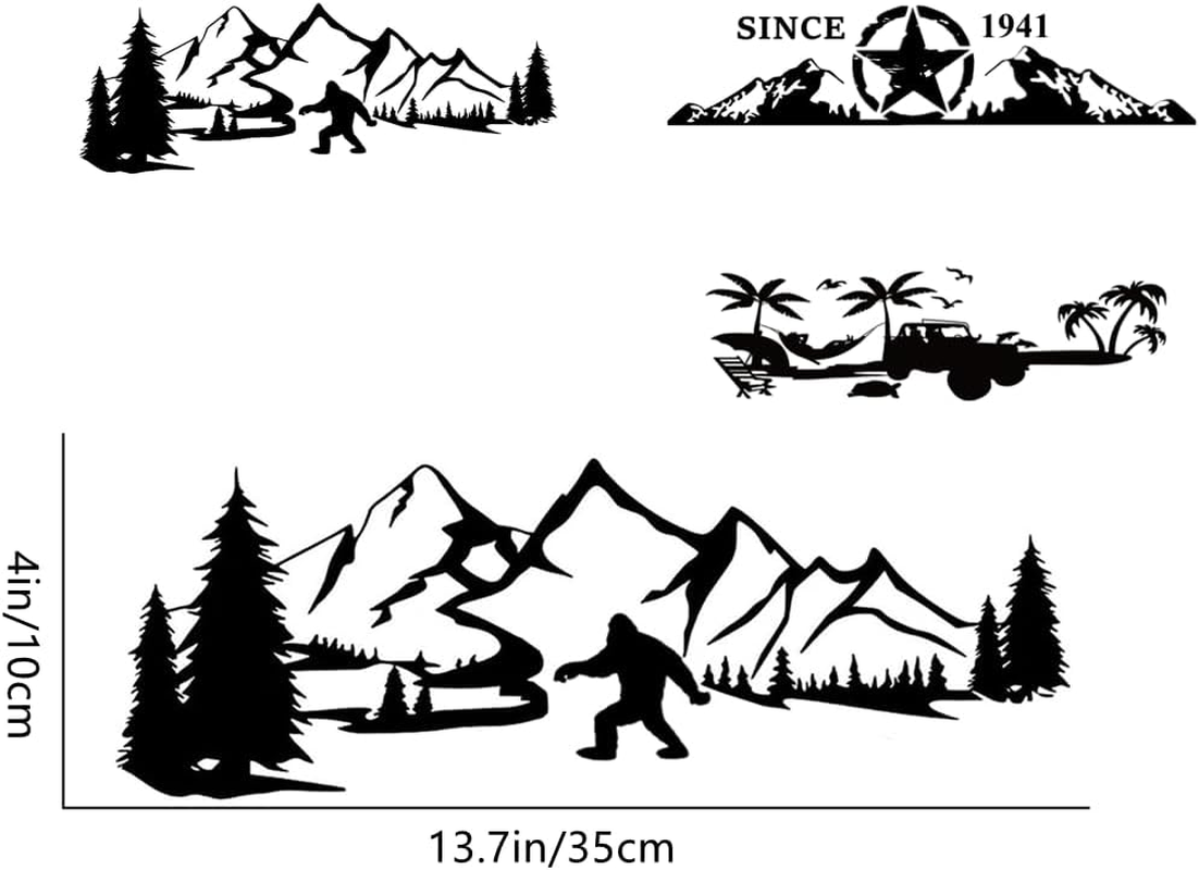 Vinyl Decal Sticker Dashboard Glove Box Beach Vinyl Decal Suitable for 2018-2023 Wrangler Gladiator JL JUL Jt(Black) image number 2