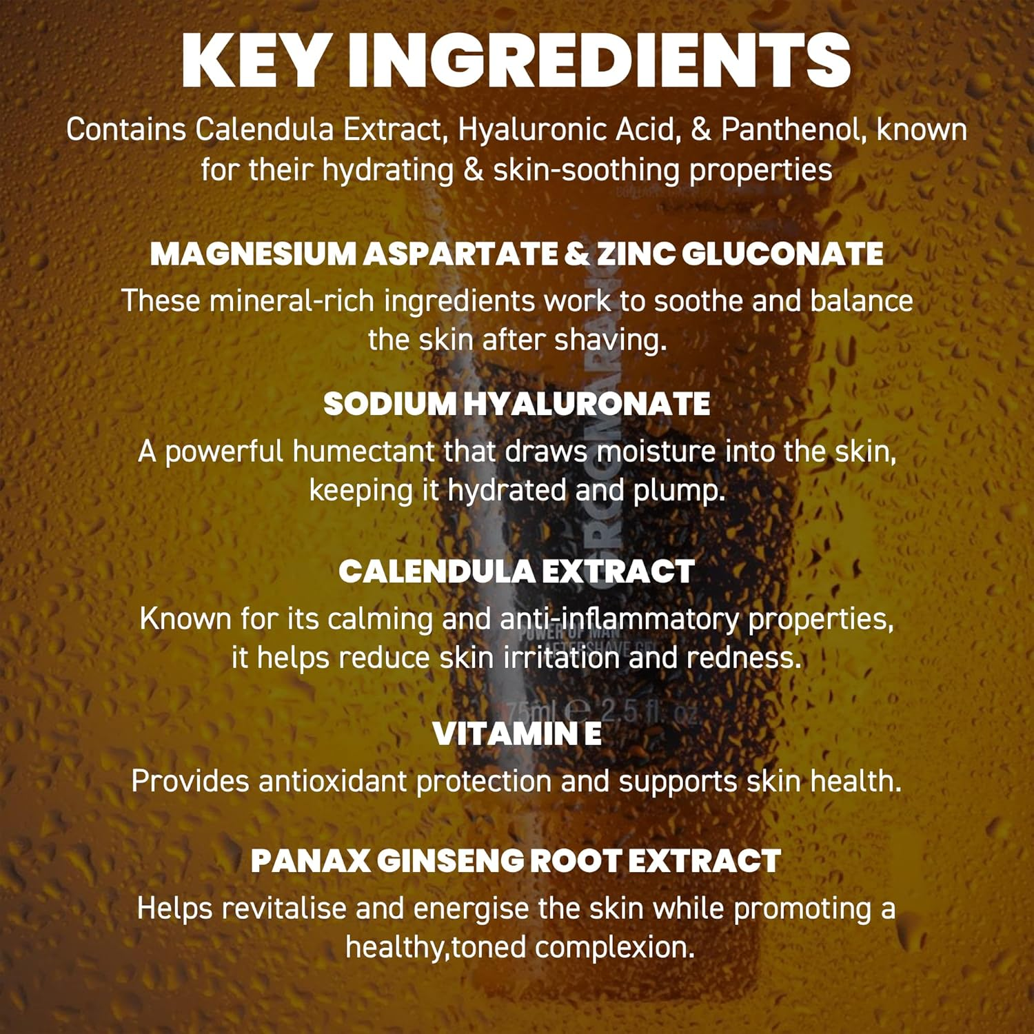 Groomarang Power of Man 'Hydrate' Aftershave Gel 75Ml image number 2