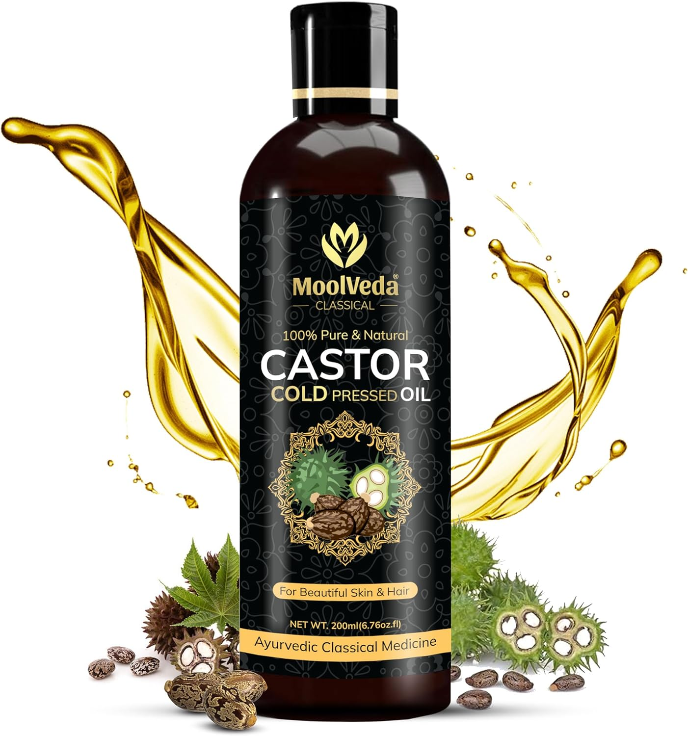 Moolveda Castor Oil 6.76 Fl Oz (Pack of 1) image number 3