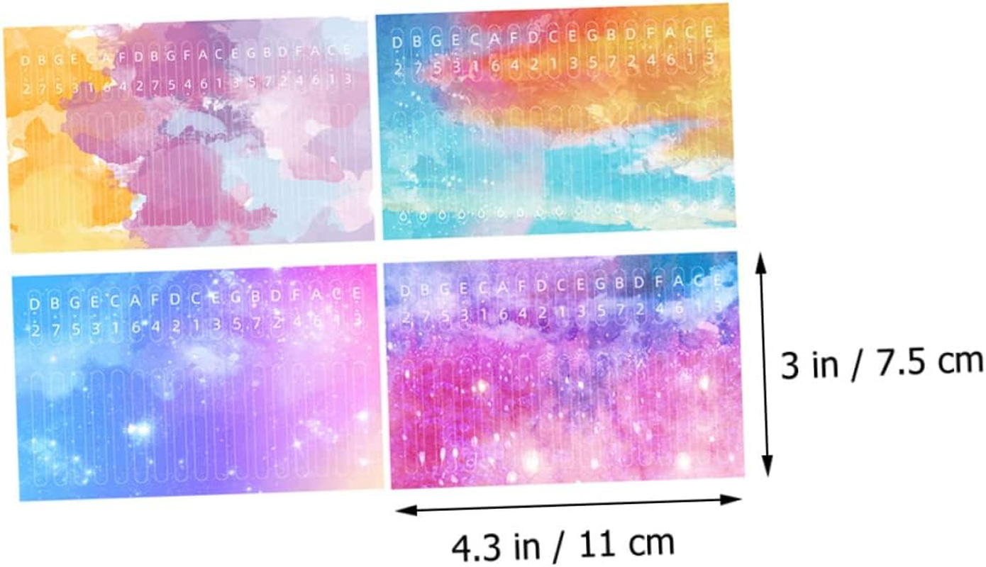 SUPVOX 4Pcs Kalimba Piano Note Stickers Musical Scale Sticker for Beginner Learner Key Kalimba Notes image number 2