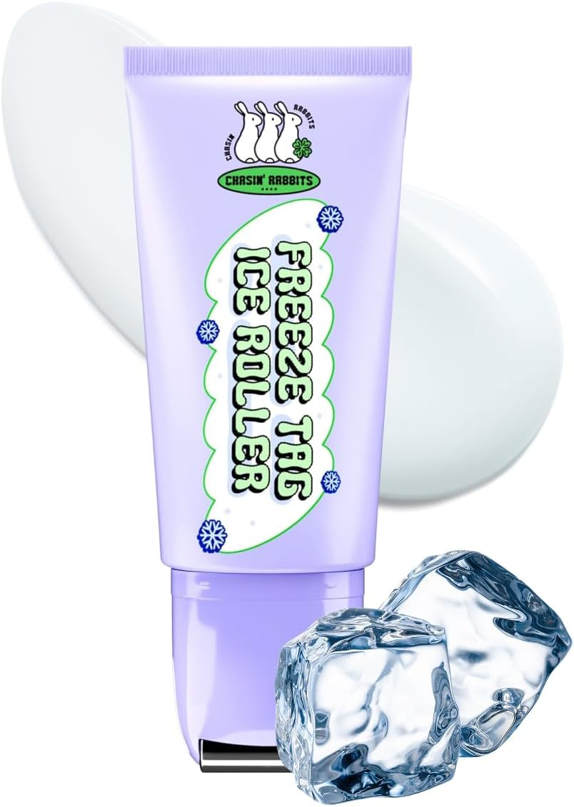CHASIN' RABBITS Freeze Tag Ice Roller 1.69 Fl. Oz, Cold Face Roller for Wrinkles Care, Ice Face Roller Skin Care Gel Serum, Massage Roller Self Care for Women, Korean Skincare image number 5