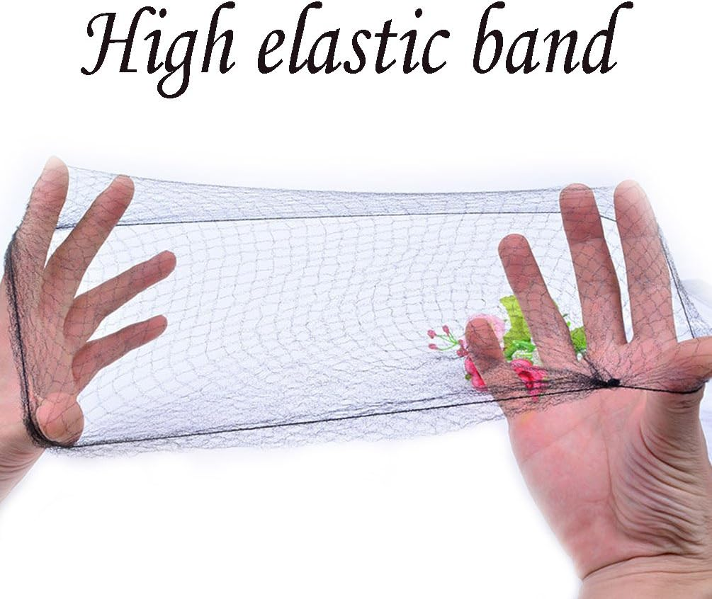 Hair Nets for Buns Nets for Ballet Girls Hair Net for Wig 20 Pcs 26 Inch Black image number 3