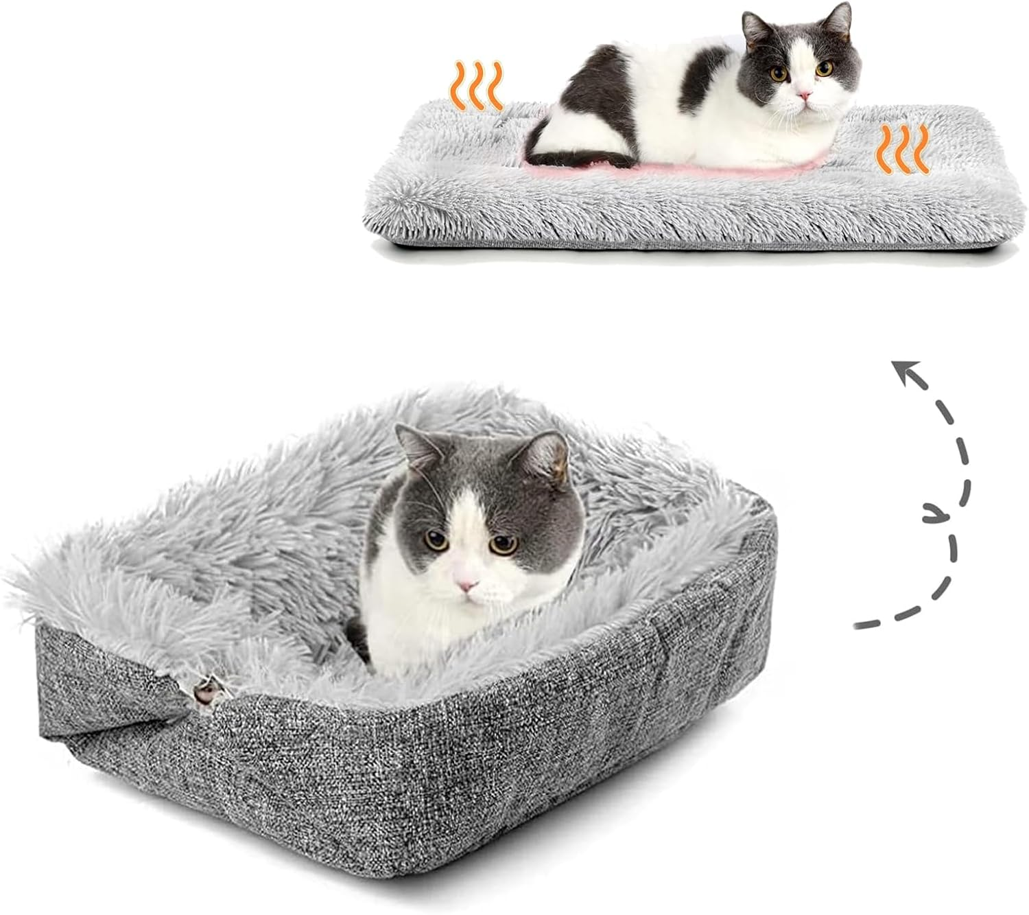 Roolisspa Cat Bed Small Dog Bed Self Warming Heating Cat Dog Mat Thermal Pet Pad for Indoor Outdoor Pets image number 4