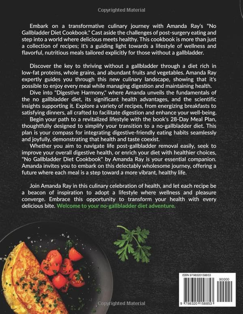 No Gallbladder Diet Cookbook for Beginners: 1800 Days of Nutritious & Tasty Recipes to Rebalance Hormones and Manage Digestion Post-Gallbladder Removal Surgery. Includes a 28-Day Meal Plan