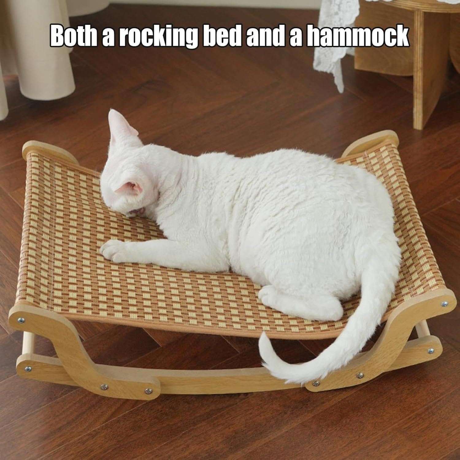 Cats Lounge Chair,Cats Sleep Nest - Kittens Rocking Bench Playbench Living Room Indoor Balcony Apartment Garden Travel Warm Days Lounge Window Home image number 1