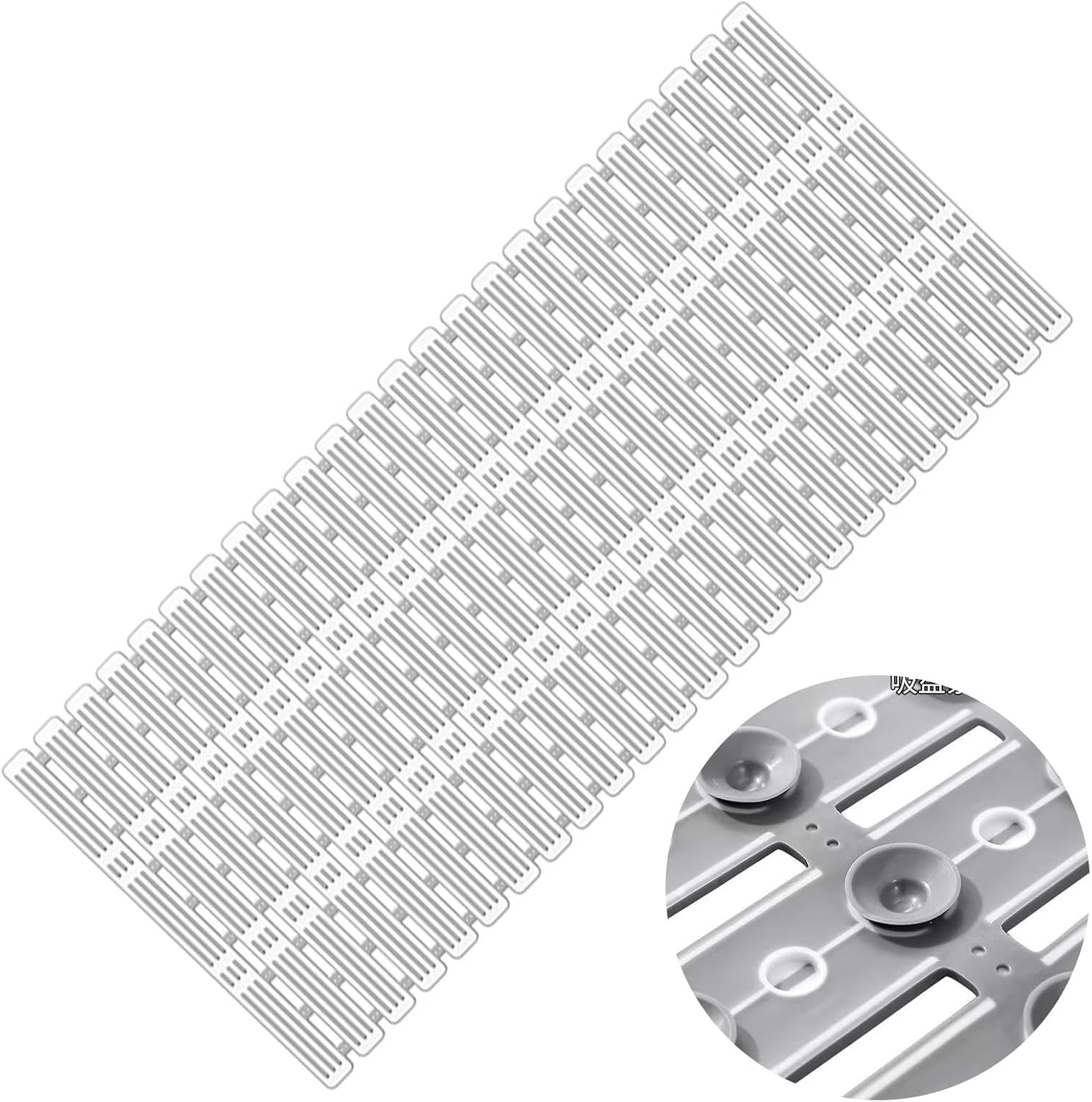 Extra Long Non Slip Bath Mat for Tub and Shower - 90X40Cm anti Mould Shower Mat with Suction Cups, Machine Washable, Cut to Size image number 1