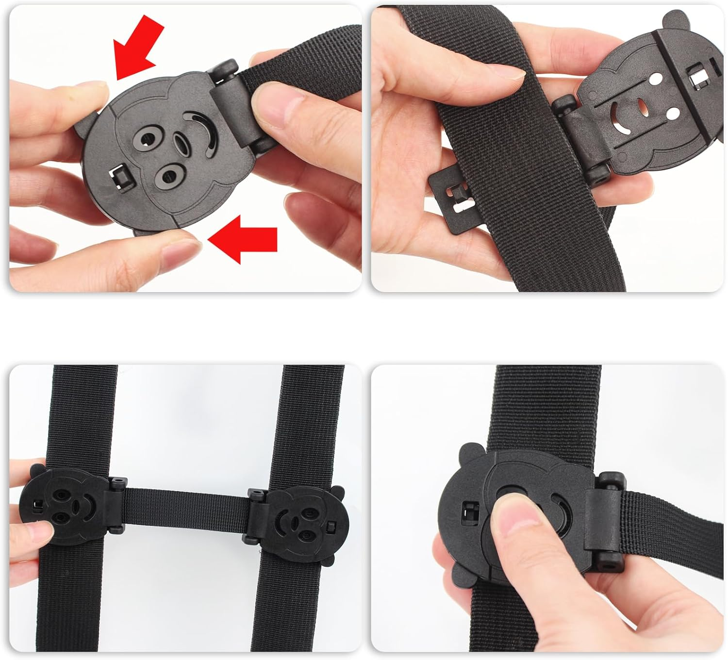 Anti Escape Harness Chest Clip Lock, Baby Safety Strap Prevent Kids Taking Their Arms Out of High Chairs/Strollers, Safety Strap Clips with 2 Dolls(2 Pack) image number 2