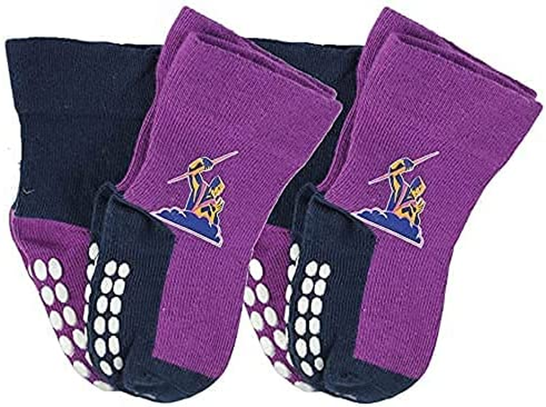 NRL Melbourne Storm High Performance Sport Ankle Supporter Socks | National Rugby League | Men'S Sizes 4Pr image number 4