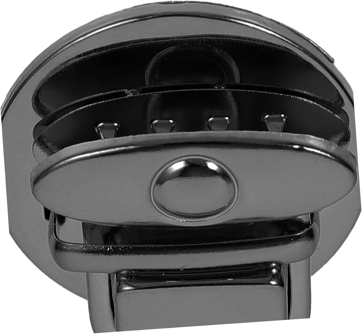 BEBEMOKO 10Pcs DIY Bag Buckle Press Locks Iron round Handbag Accessories for Purse Making Crafting Supplies in Gun Black