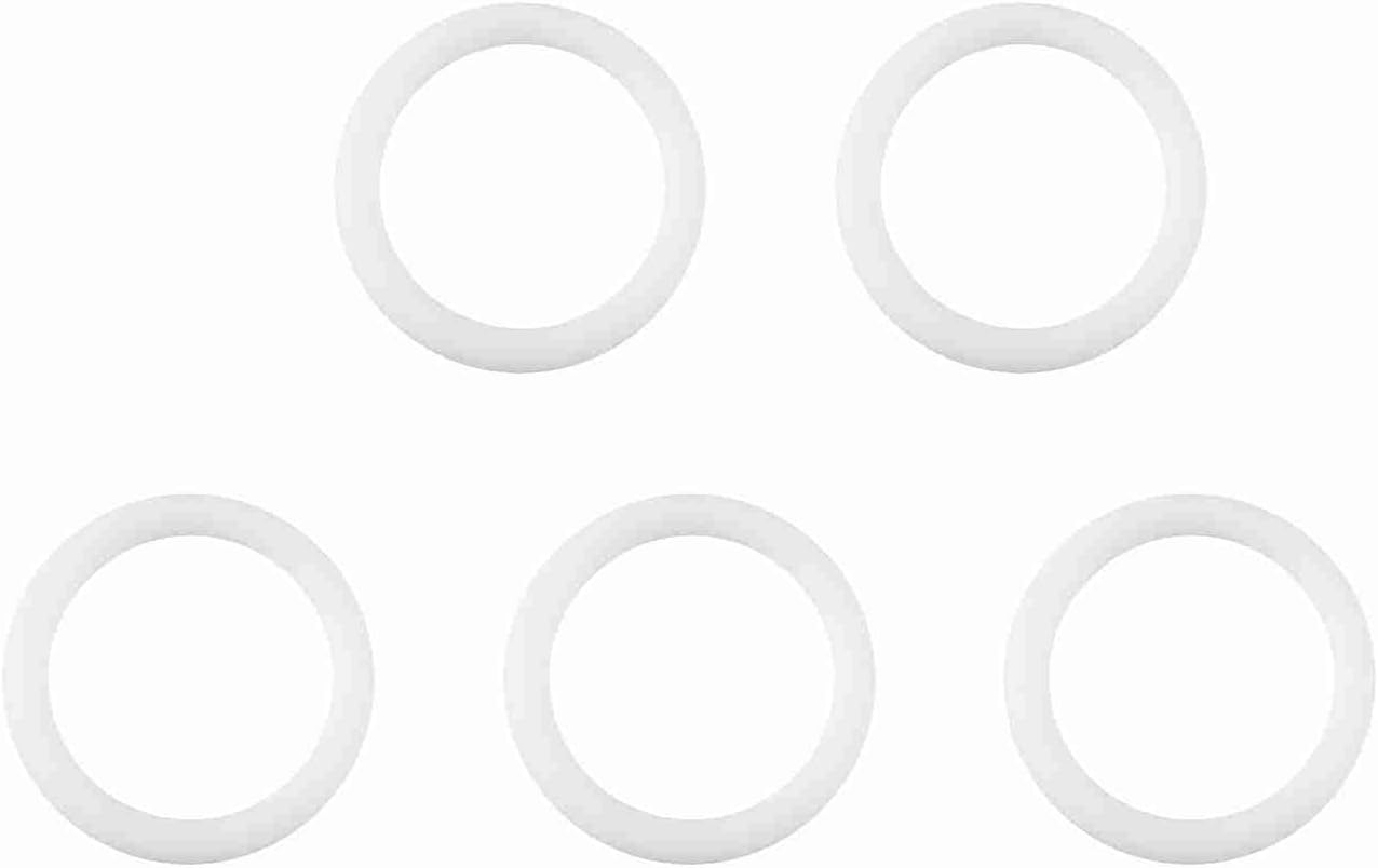 Silicone Dummy Pacifier Clips, 20 Pieces, O-Rings, Gender Neutral Baby Pacifier Chain Holder, White image number 5