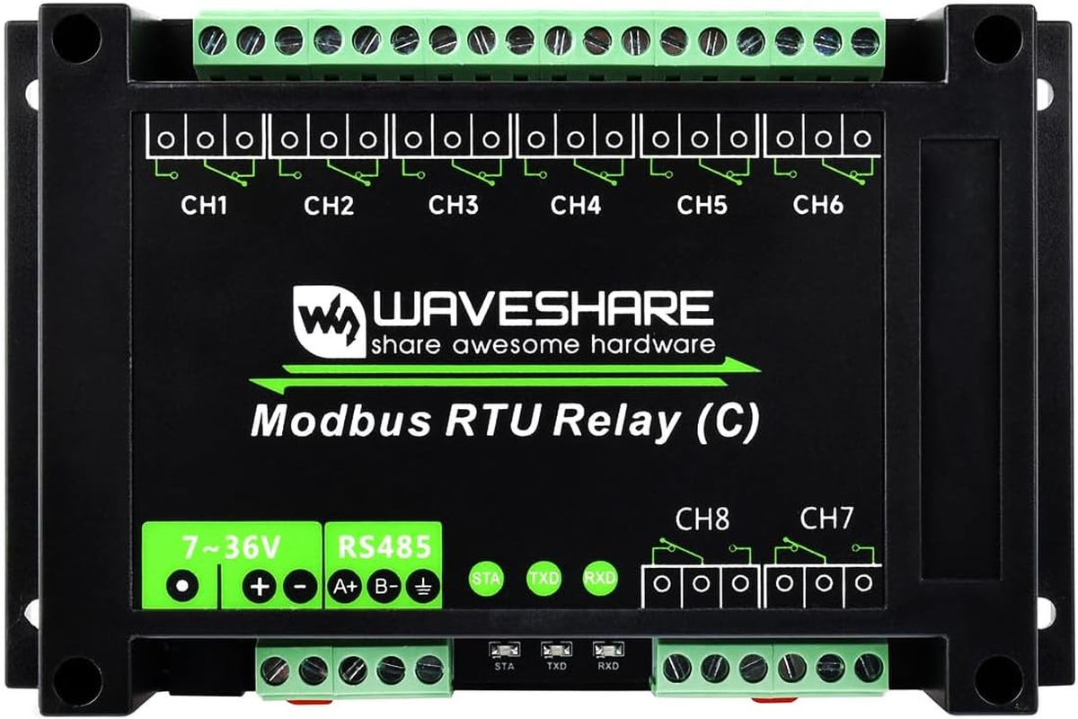 Waveshare Industrial Modbus RTU 8-Ch Module (E) with RS485, 30A High Current, Multi Isolation Protection image number 4