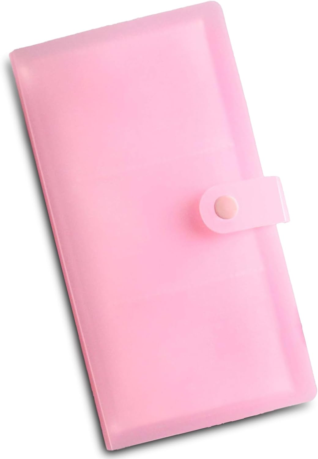 Luojinluoda Yoto Card Holder Box for Kids Holds 120 Cards, Durable Yoto Card Case Storage for Boys & Girls, Organized Yoto Mini Cards Holder for Travel & Home (Frosted Semi-Transparent, Pink)