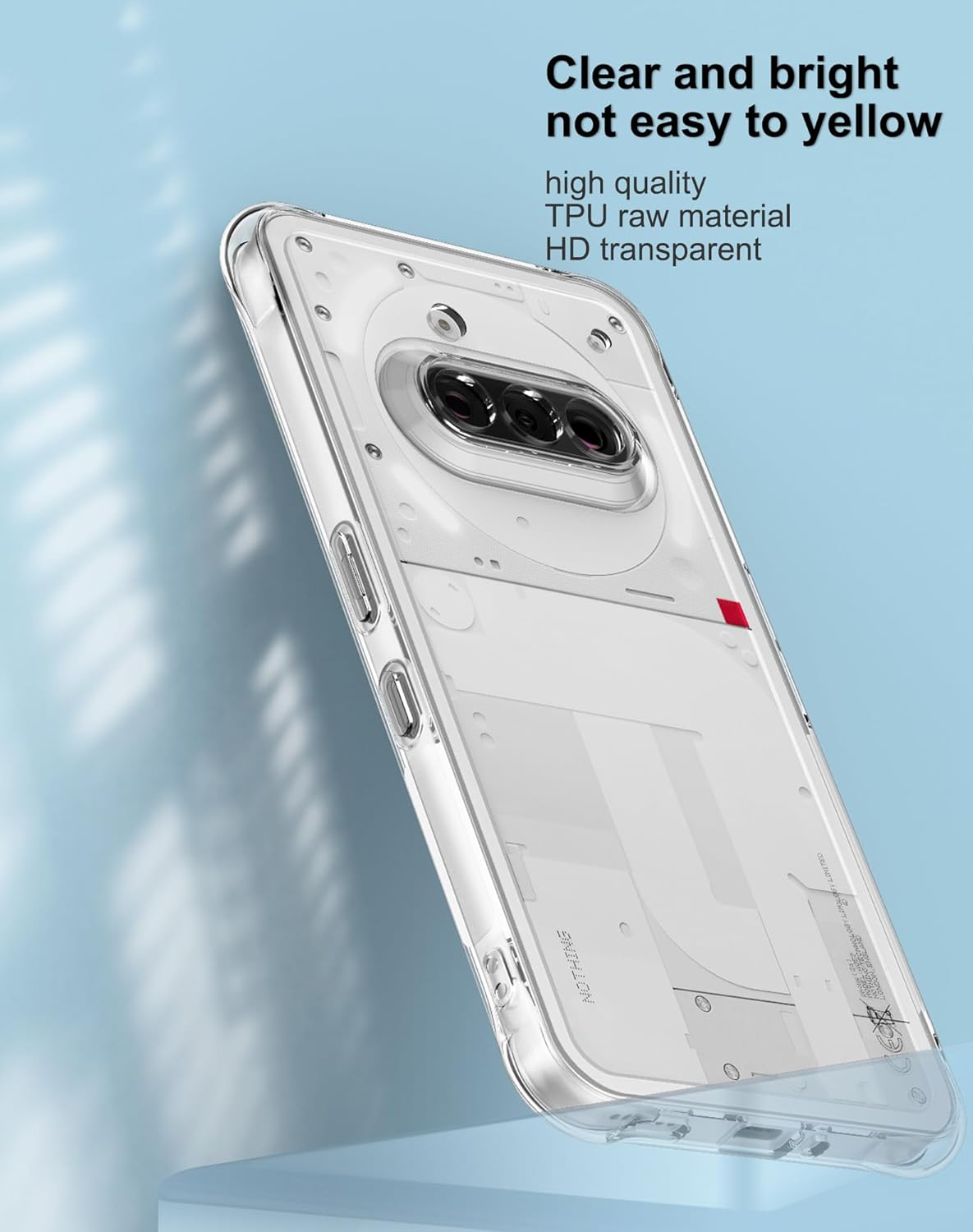 Foluu Crystal Clear Case for Nothing Phone (3A) - Slim Fit Scratch Resistant TPU Silicone Reinforced Corners Protective Cover for Nothing Phone (3A) 2025