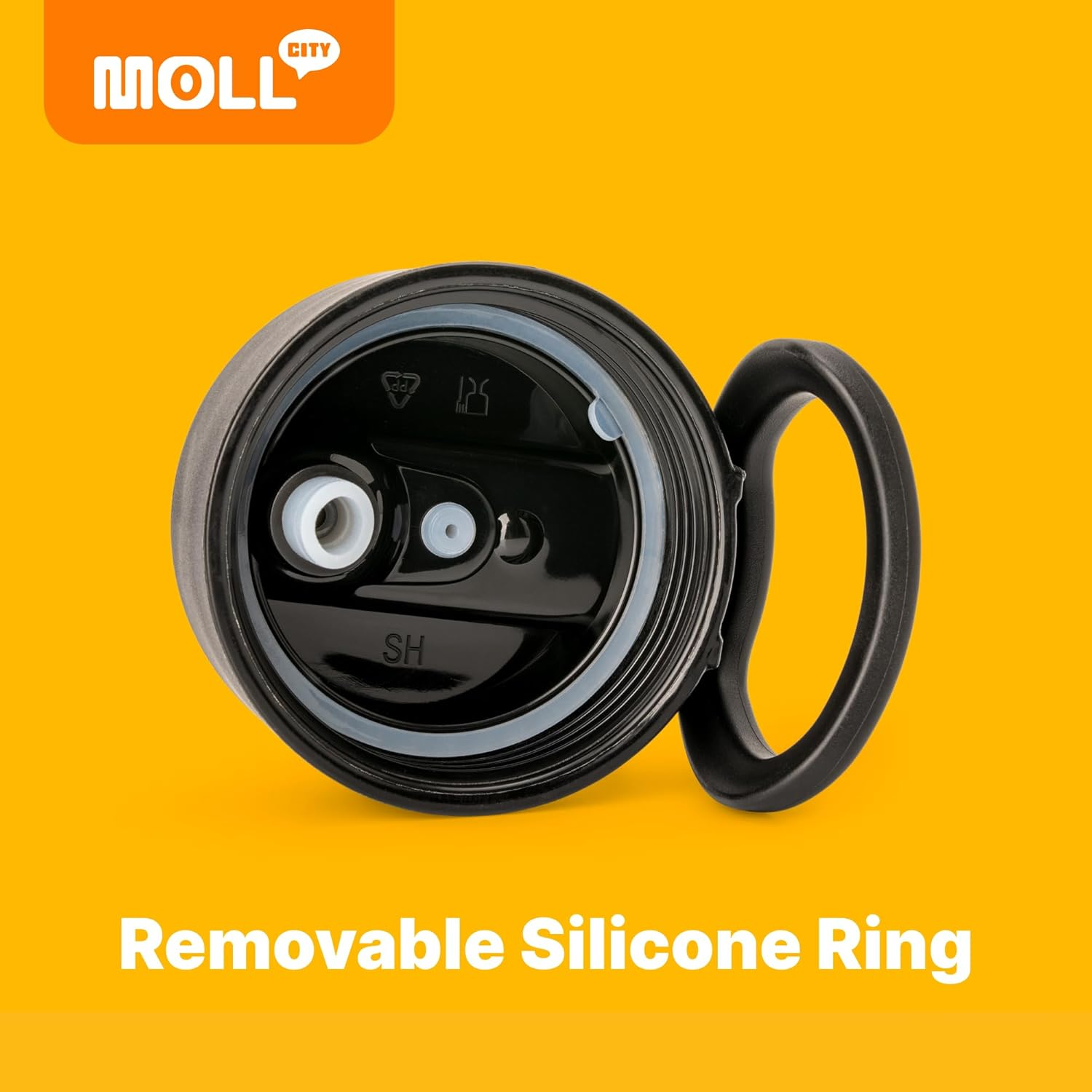 Water Bottle Lid Fit for Hydroflask & Takeya Wide Mouth Water Bottle 12 Oz 16 Oz 18 Oz 20 Oz 32 Oz 40 Oz-Top Replacement Lid, BPA Free image number 2