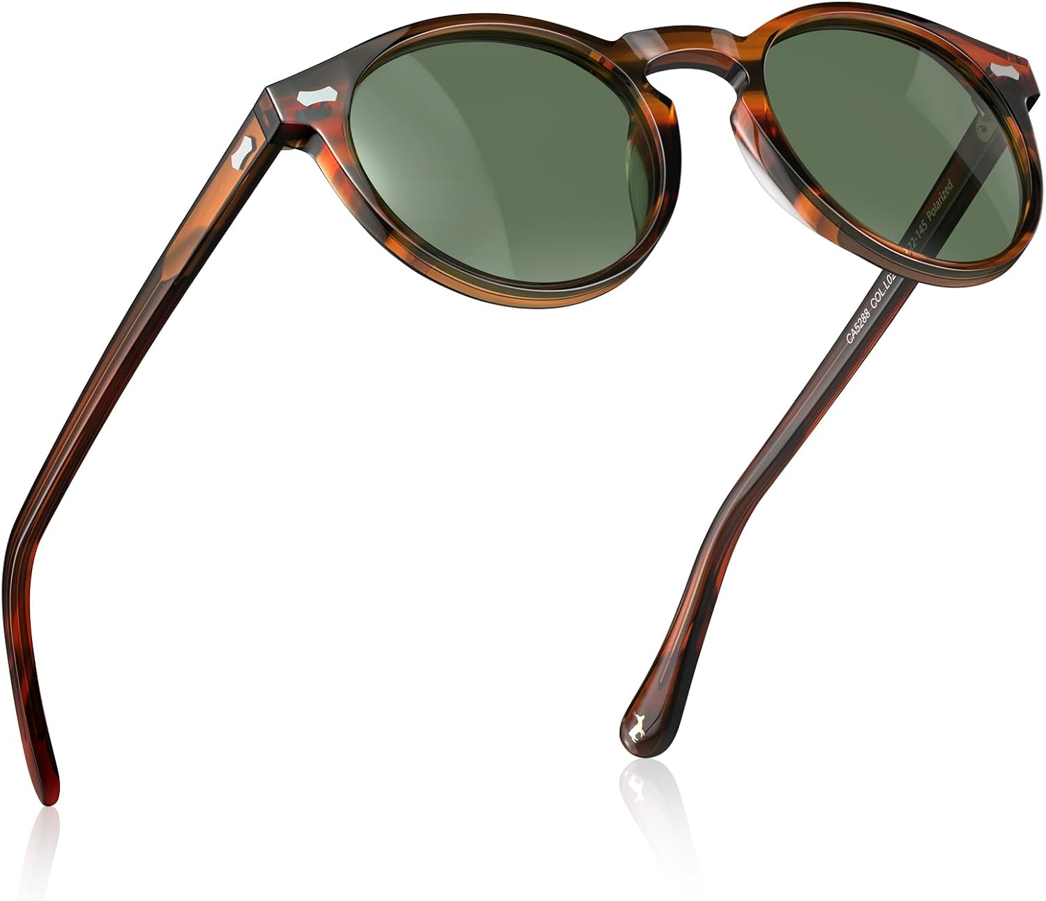 CARFIA Acetate Polarized Sunglasses for Men Trendy Retro Sun Glasses CA2307