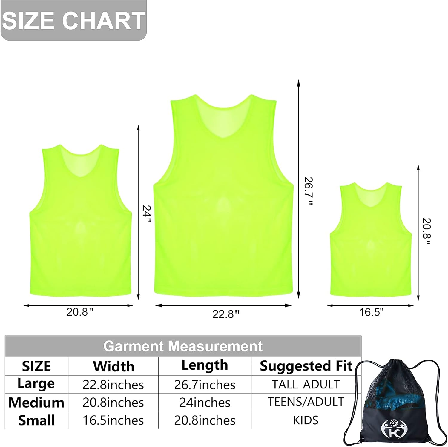 Perzomido Nylon Mesh Scrimmage Team Sports Pinnies Jerseys for Adult Youth Children