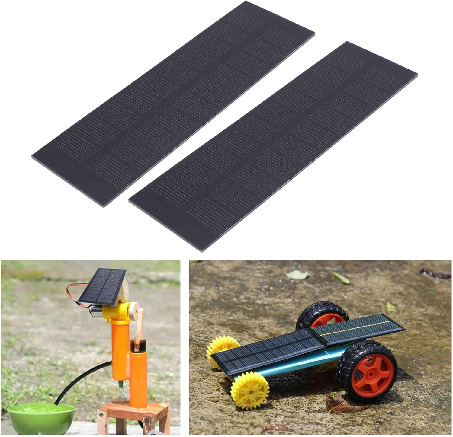 Mini Solar Panel - 2Pcs Solar Panel Charger 5V 1W with High Performance Monocrystalline for Camera, Water Pump, Small Fan, Power Bank, Camping Lanterns image number 4